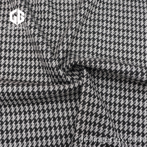 Houndstooth Design Gestrickter Jacquardstoff für Kleidung